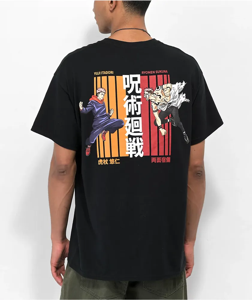 Episode x Jujutsu Kaisen Itadori vs Sukuna Black T-Shirt at