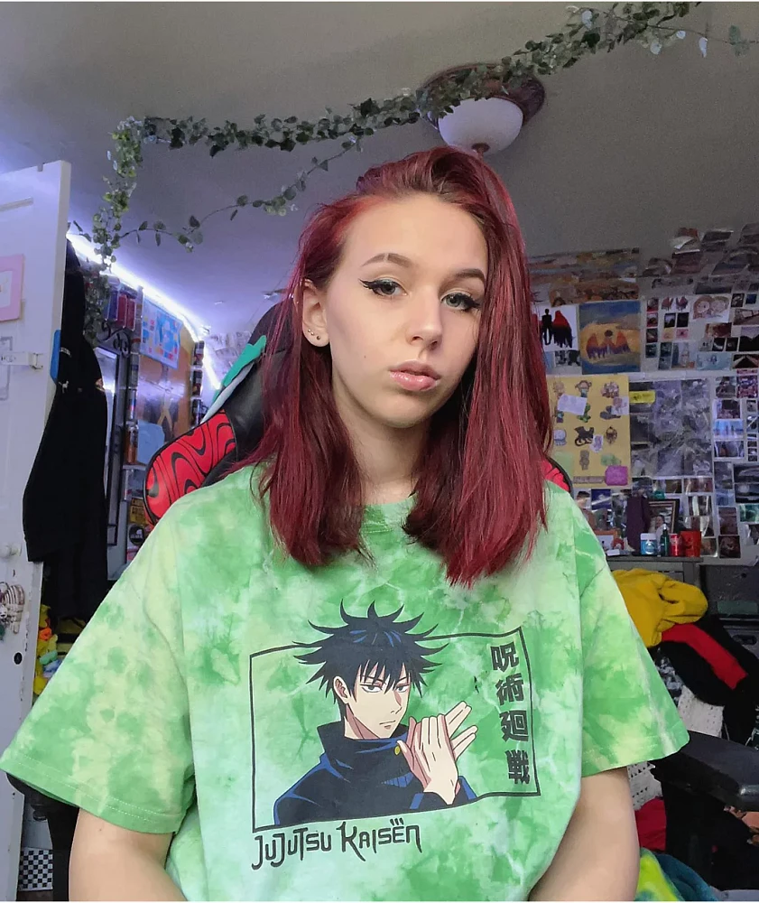 Episode x Jujutsu Kaisen Megumi Box Green Tie Dye T-Shirt at