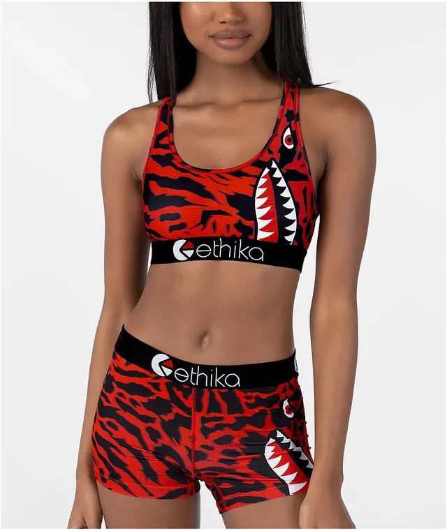 Ethika red shop camo bralette
