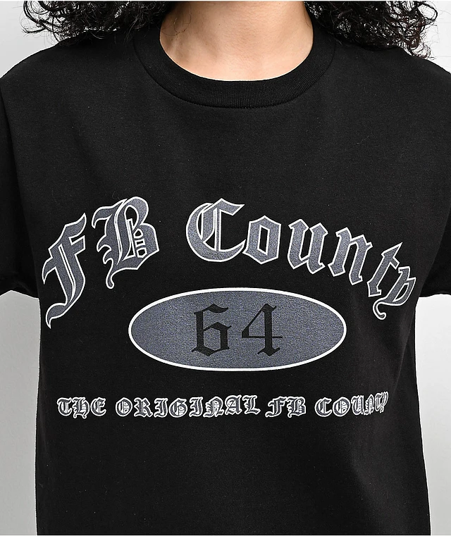 FB County 64 アメフトシャツ 90s FB COUNTY アメフト ゲームシャツ ヒップホップ ブラック 黒