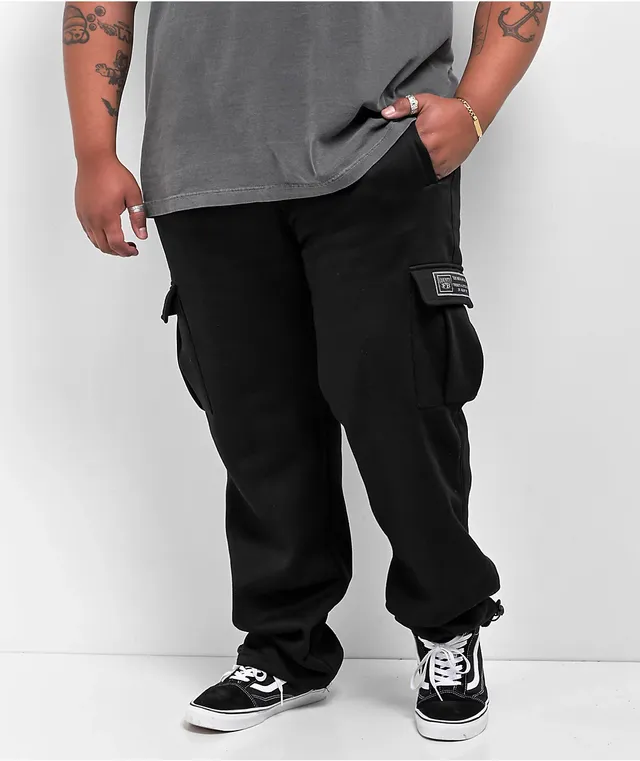 Black best sale cargo sweatpants