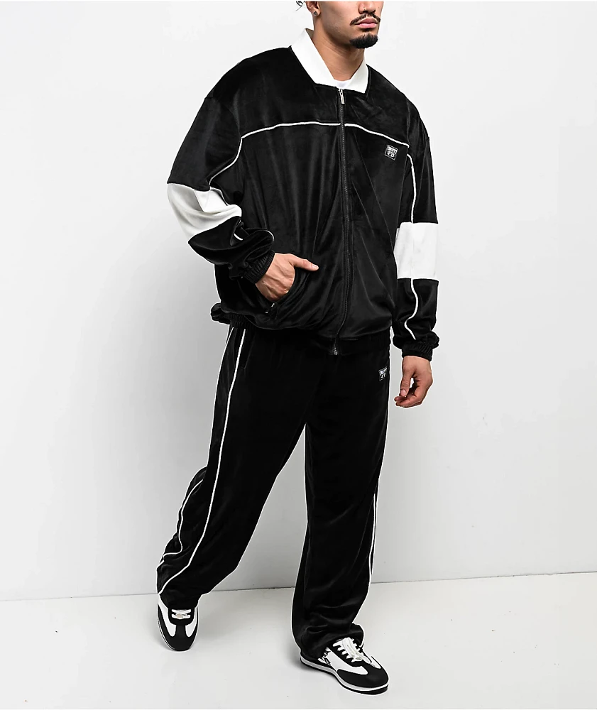 FB County Black Velour Track Jacket | MainPlace Mall