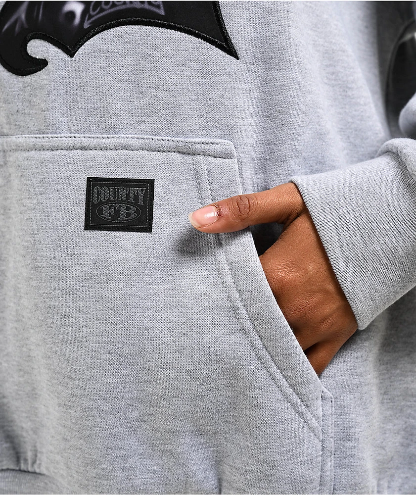 激レアFB County グレー パーカー FB County Bold Embroidery Grey Hoodie | MainPlace Mall