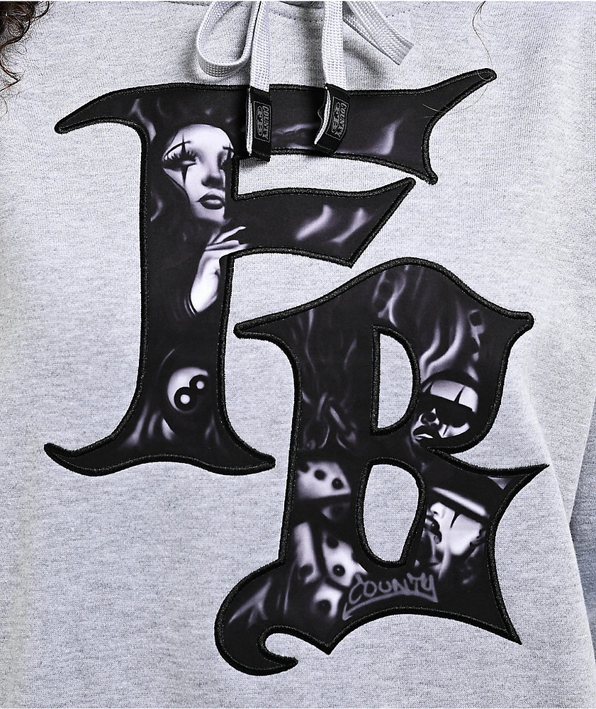 FB County Bold Embroidery Grey Hoodie | MainPlace Mall