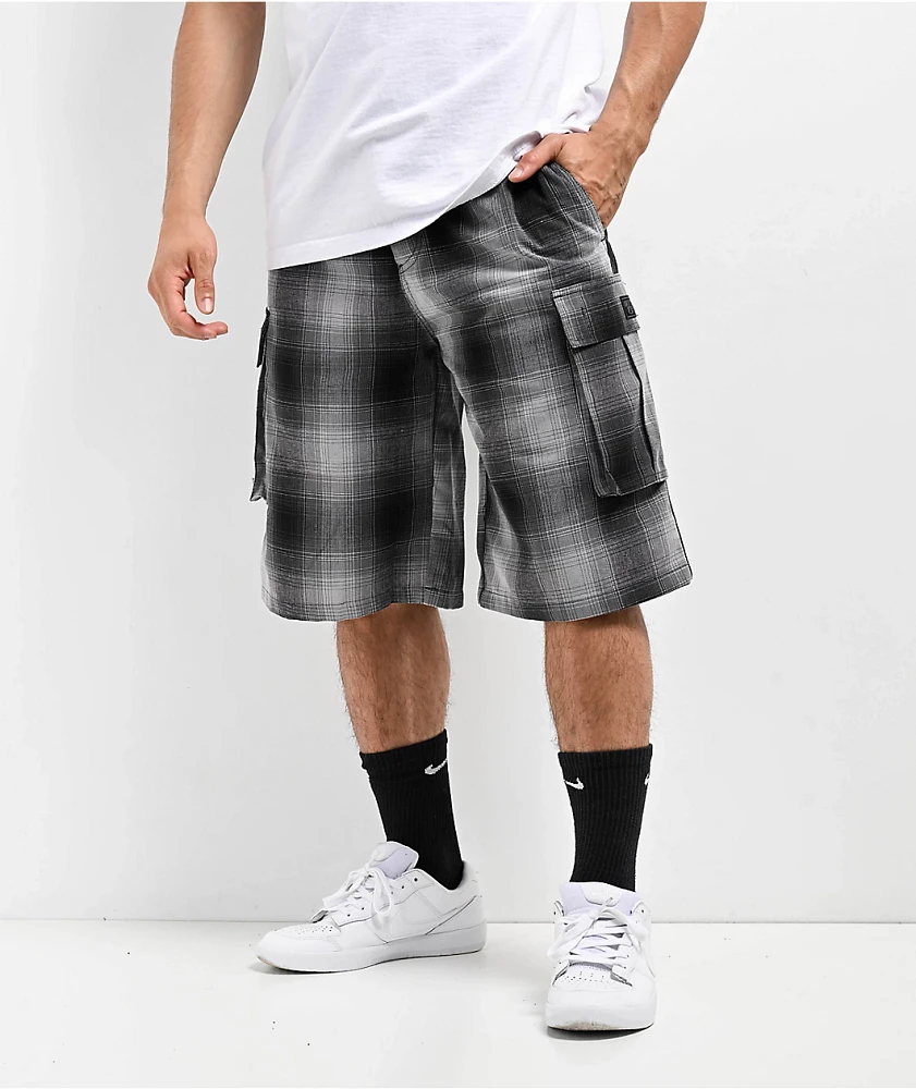 FB County Checker Grey Cargo Shorts | MainPlace Mall