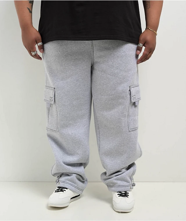 【KOOLOSET】Big Cargo Balloon Brushed Sweatpants FB County Heavyweight Baggy Cargo Sweatpant | eBay