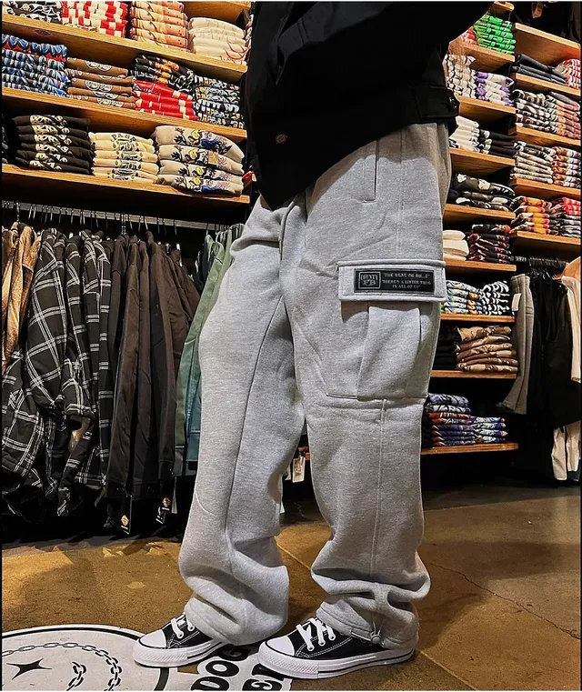 Grey cargo sweats hotsell