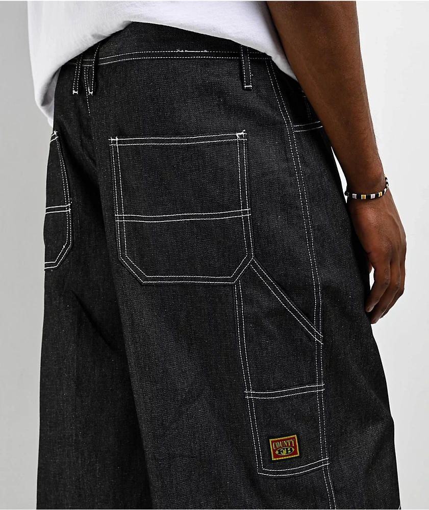 FB County Hard Denim Black Utility Shorts | MainPlace Mall