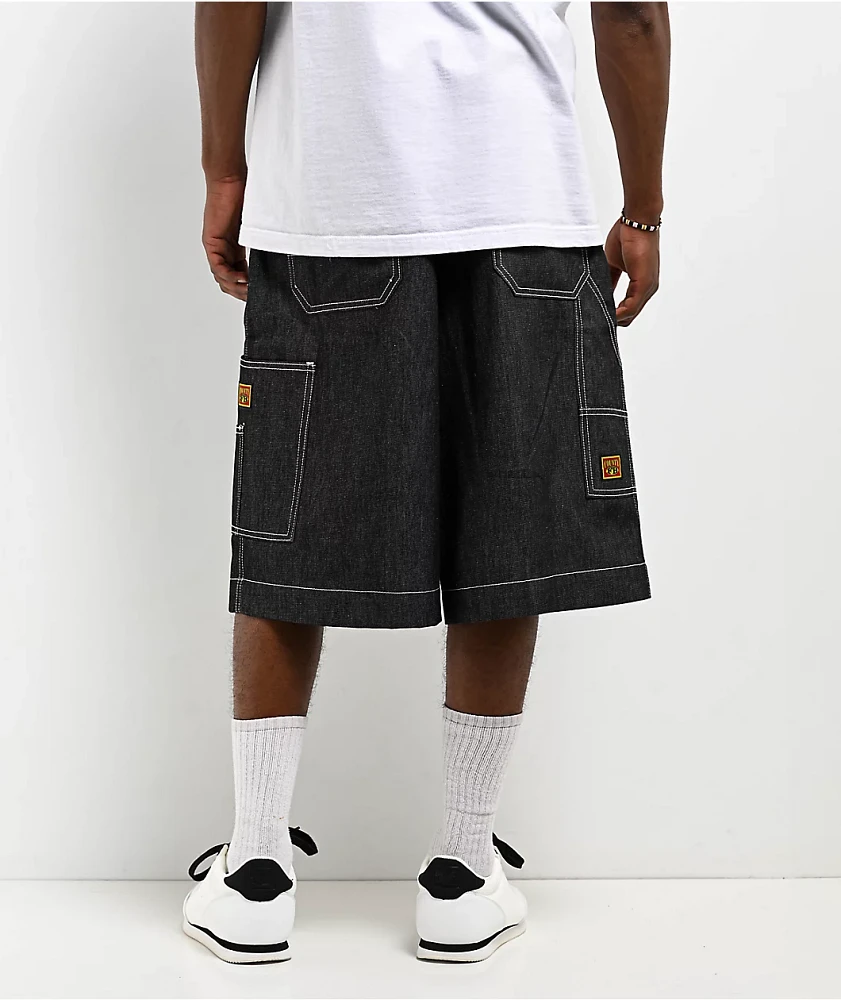 FB County Hard Denim Black Utility Shorts | Arden Fair