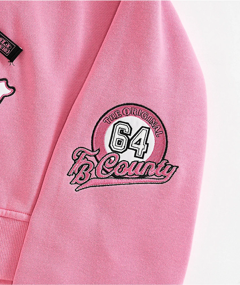 a2o 短丈 パーカー punkandyo fti FB County Old School Pink Crop Hoodie | Arden Fair