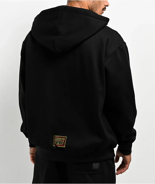 FB County Rhinestone Black Zip Hoodie | Liberty Center