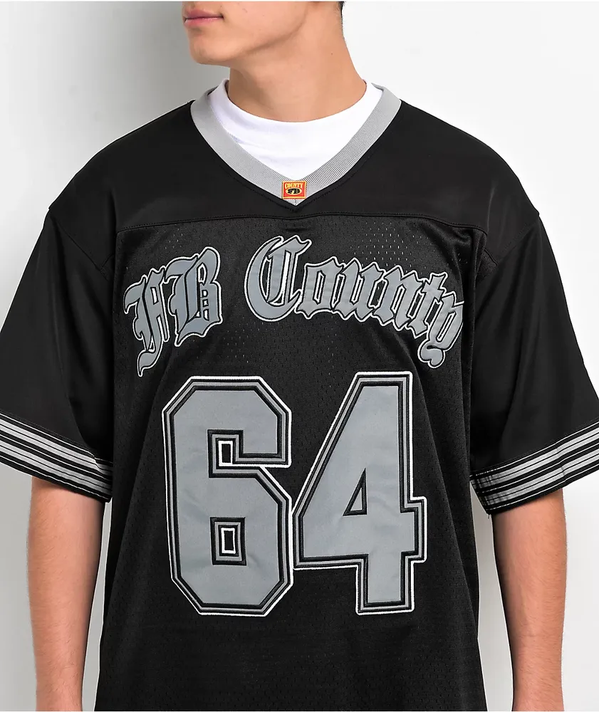 【レア】FB County アメリカンフットボールシャツ XXL FB County Charlie Brown Black Boxy Crop Football Jersey | Zumiez