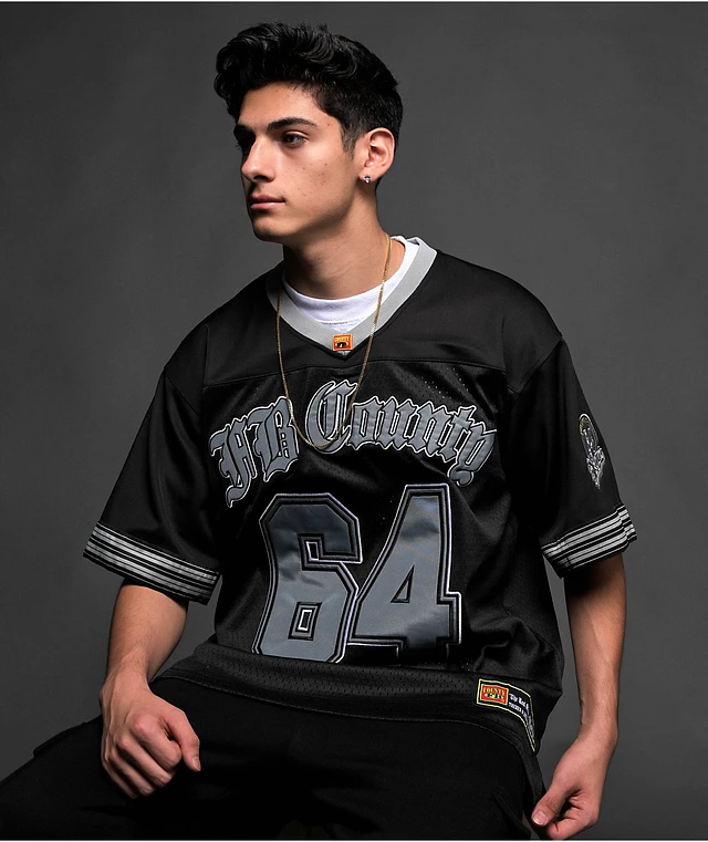 FB County Signature Black Football Jersey | Liberty Center