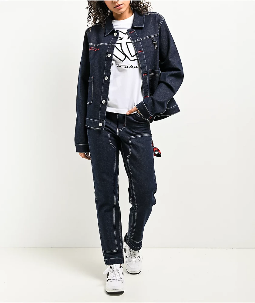 foufou フーフー denim classical jacket FUBU Classic Dark Blue Denim Jacket at Hamilton Place in
