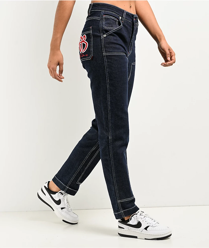 FUBU Classic Dark Blue Double Knee Carpenter Jeans | Arden Fair