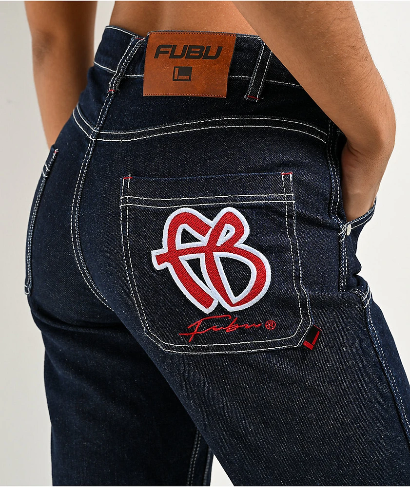 てぷぷ　1001 FUBU Classic Dark Blue Double Knee Carpenter Jeans | Arden Fair