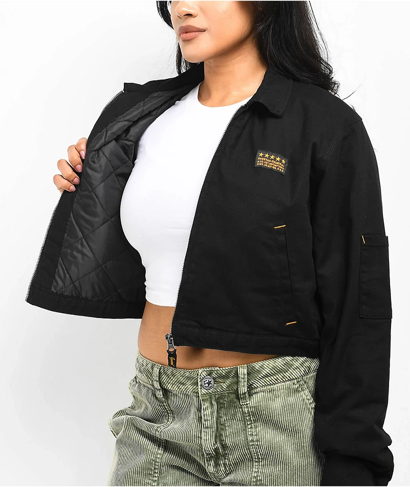 Fivestar General Service Black Crop Work Jacket at Hamilton Place