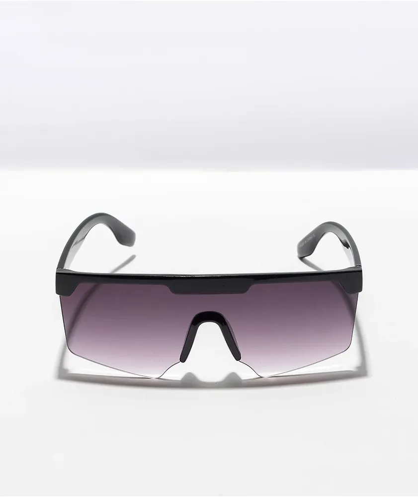 I SEA Flat Top Black Shield Sunglasses | MainPlace Mall