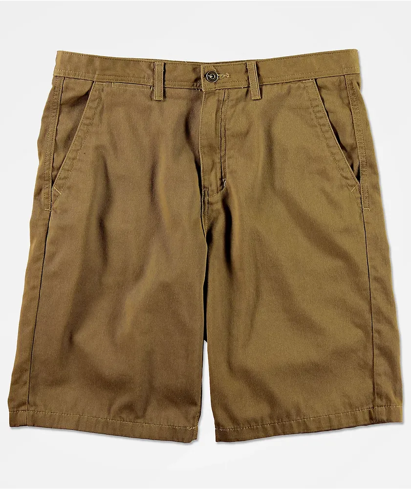 Freeworld Discord Dark Khaki Chino Shorts CoolSprings Galleria