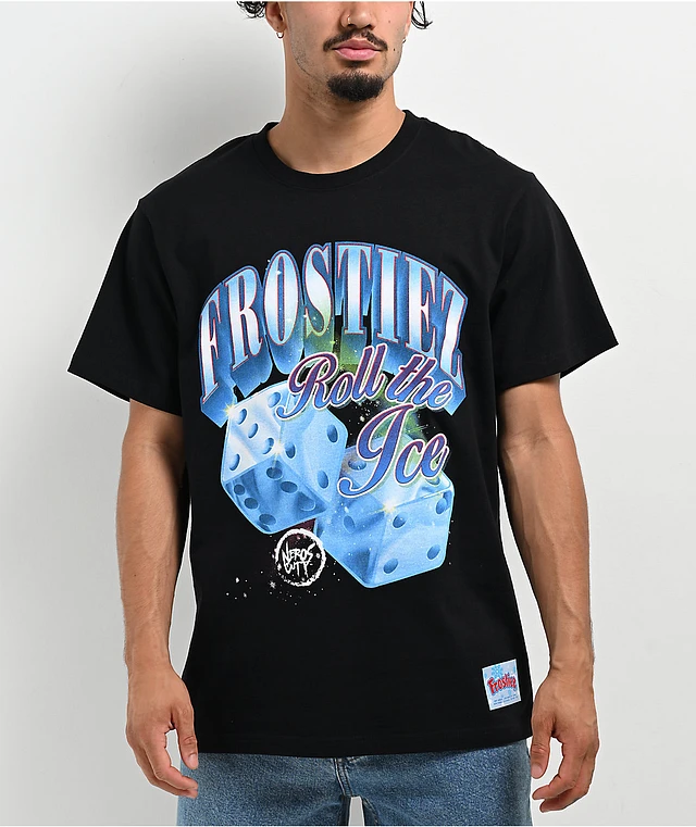 Frostiez Roll The Ice Black T-Shirt | Liberty Center