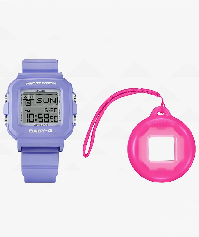Purple digital watch top