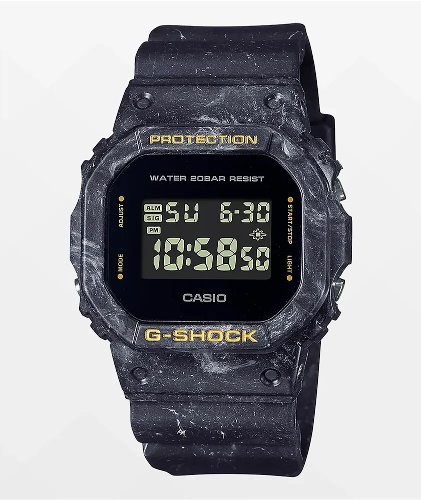 G Shock DW5600 Black Marble Watch Hamilton Place