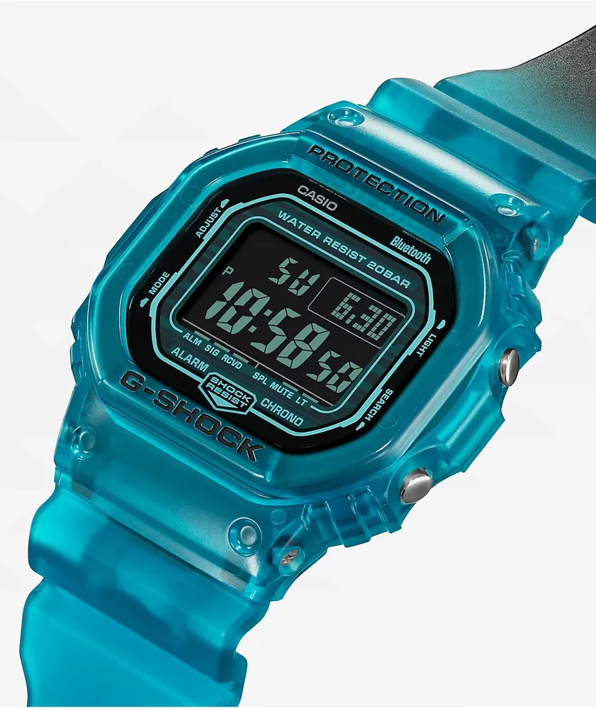 G Shock DWB5600G 2 Transparent Blue Bluetooth Digital Watch Mall