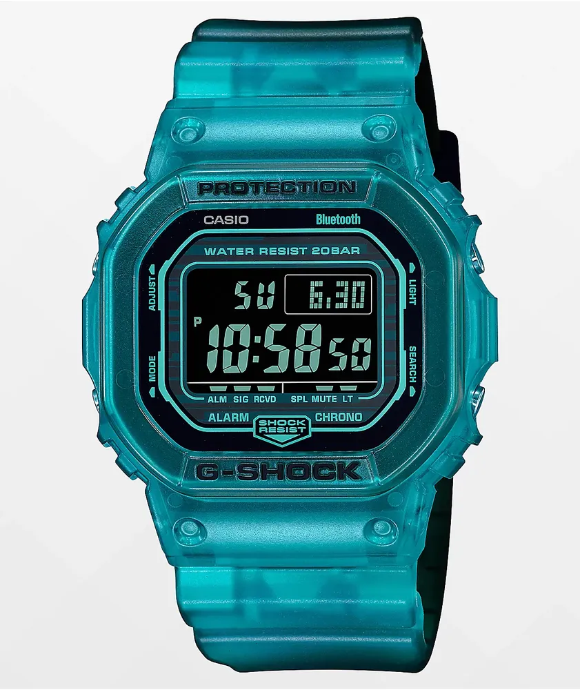G Shock DWB5600G 2 Transparent Blue Bluetooth Digital Watch