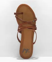 Gigi Athena Cognac Sandals Pueblo Mall