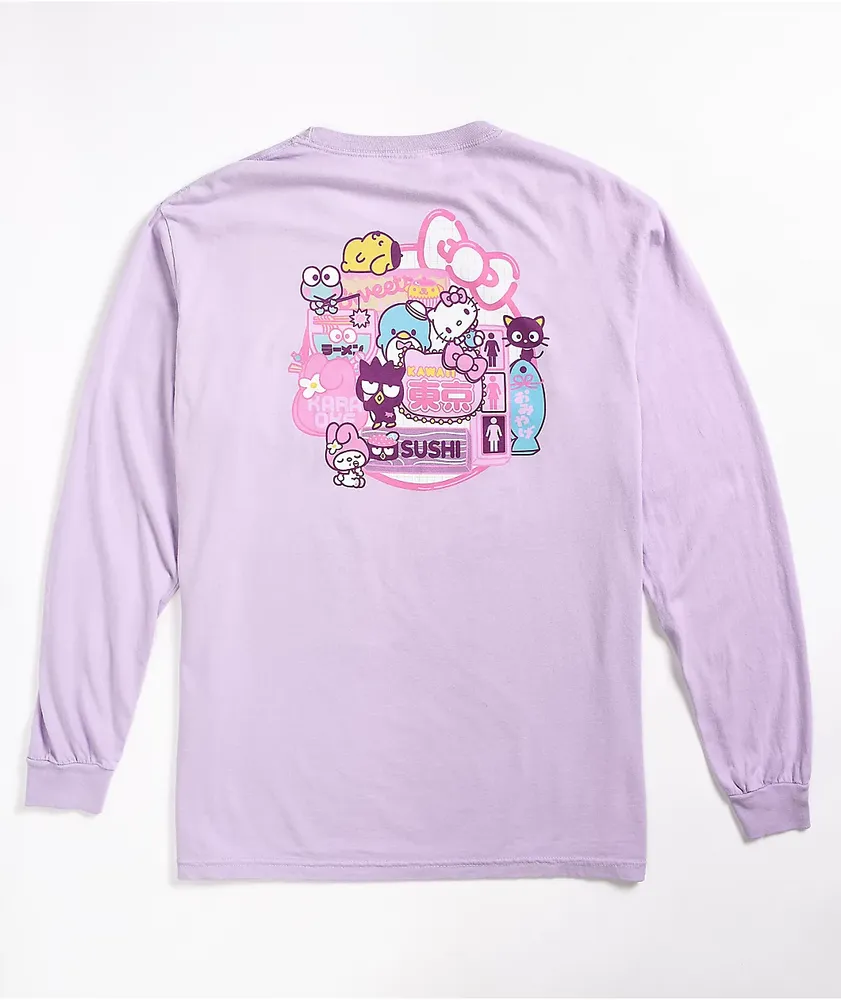 Girl x Sanrio Restaurant Lavender Long Sleeve T-Shirt | Hamilton Place