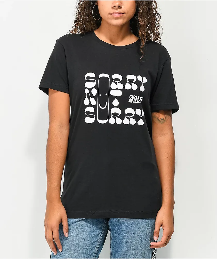 Zumiez Girls Are Awesome Not Sorry Black T Shirt CoolSprings