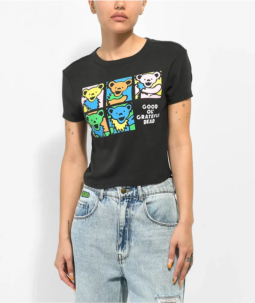Zumiez Grateful Dead Bears Black Crop Top CoolSprings Galleria