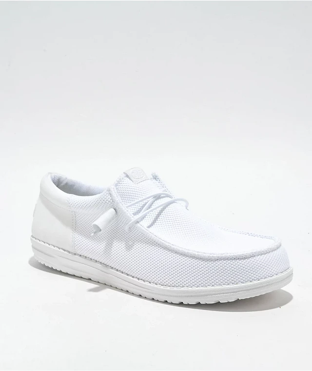 HEYDUDE Wally Funk Mono White Shoes | MainPlace Mall