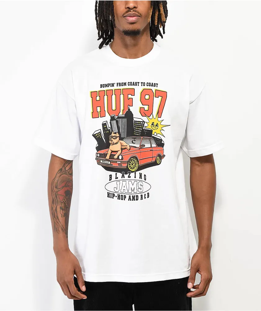 Huf white 2025 t shirt