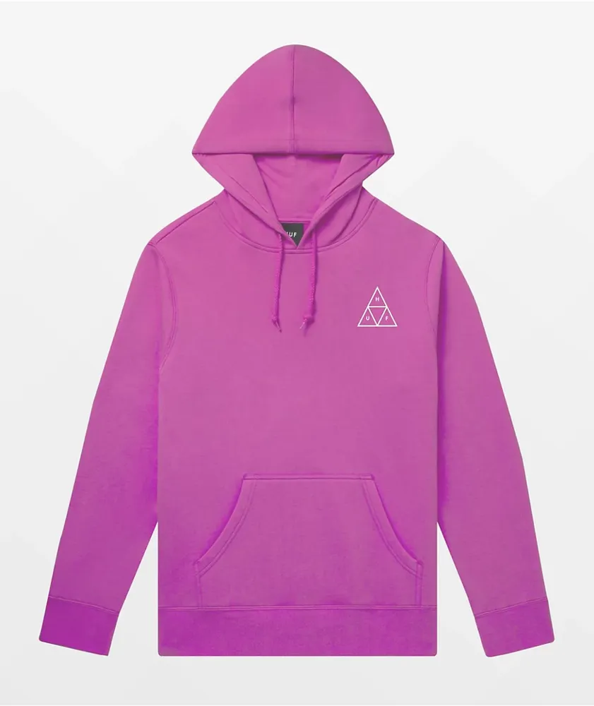 HUF Essentials Triple Triangle Hot Pink Hoodie Bramalea City Centre
