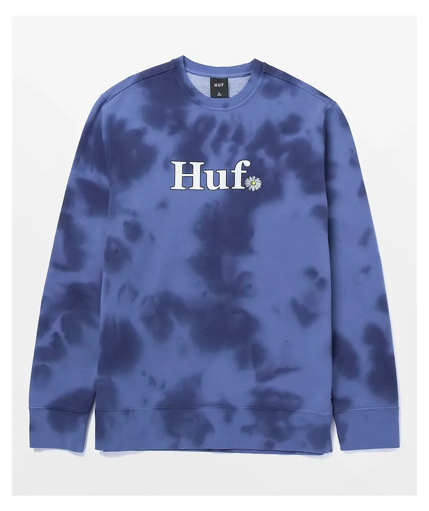 HUF In Bloom Navy Crewneck Sweatshirt Coquitlam Centre