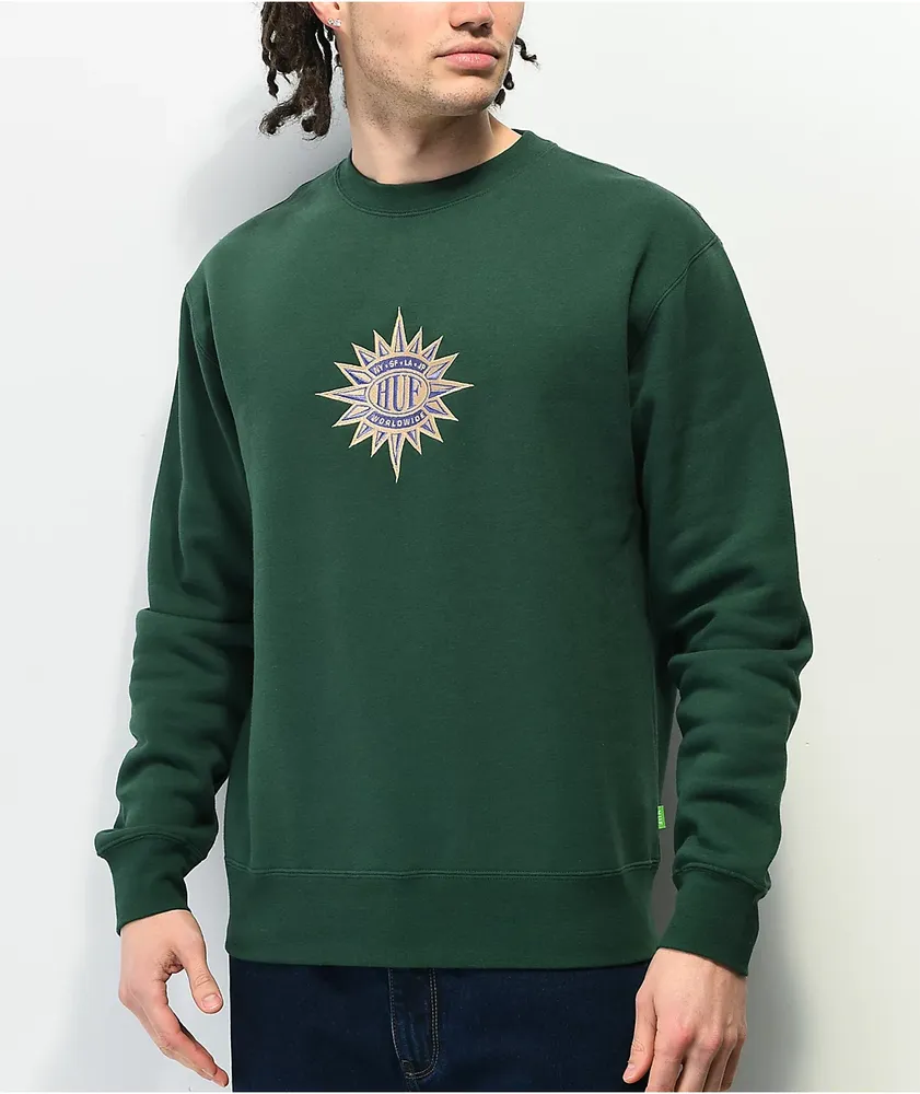 Forest green online crewneck sweatshirt