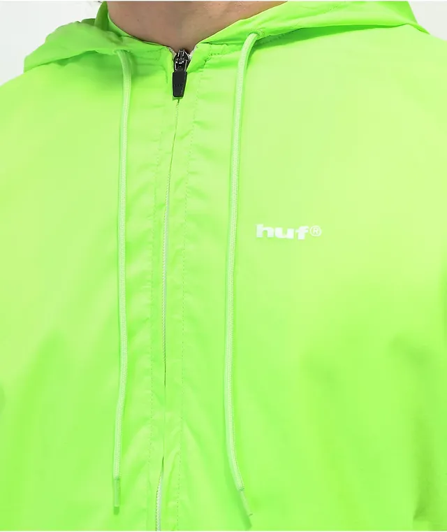 HUF Packable Neon Green Windbreaker Jacket | CoolSprings