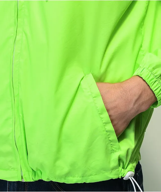 Lime green windbreaker jacket outlet
