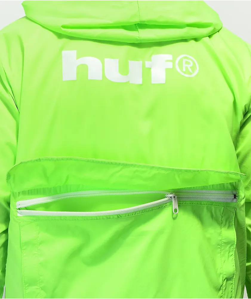 Neon green windbreaker jacket online