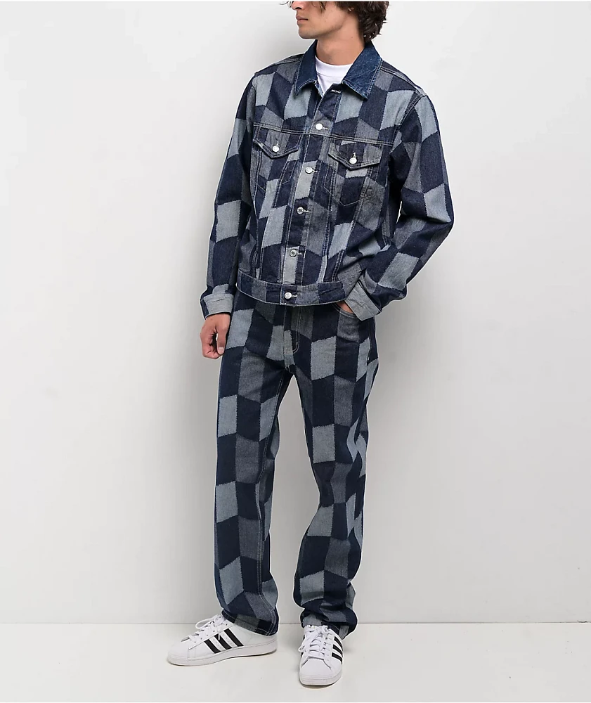 【人気】HUF パッチワーク デニムジャケット HUF Patchwork Blue Denim Jacket | Arden Fair