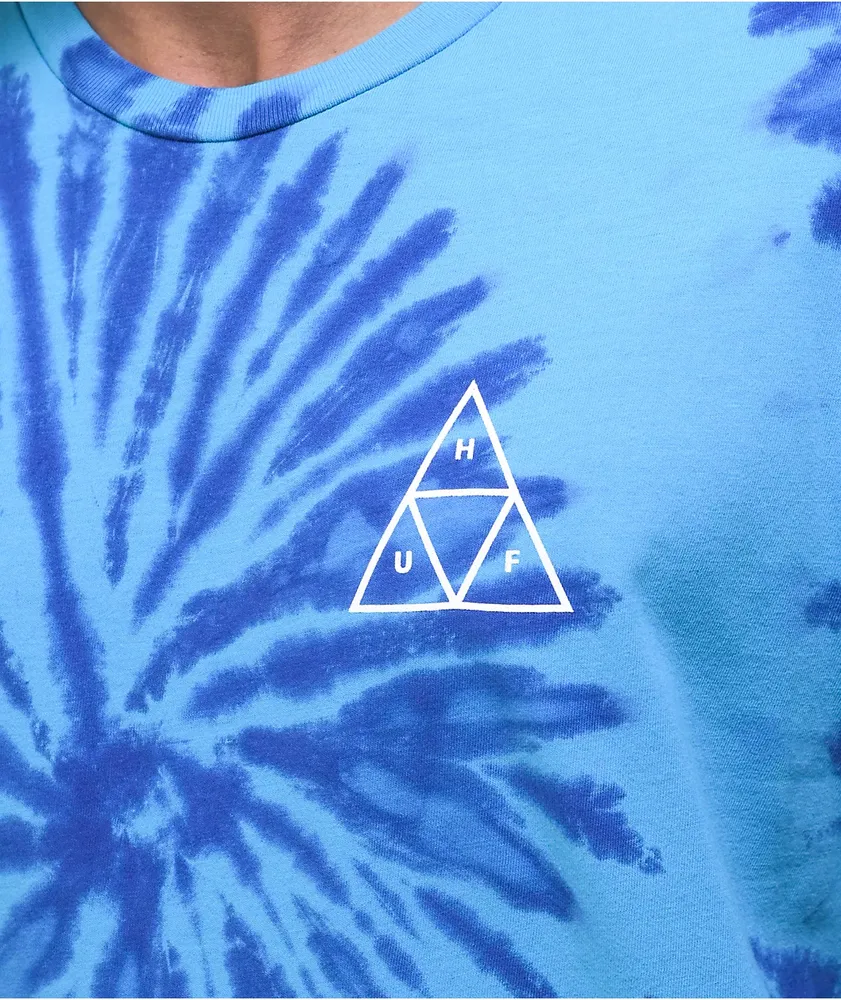 Huf blue tie dye 2025 shirt