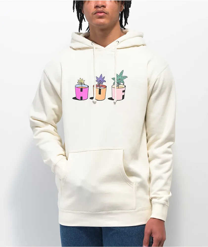 Huf white hoodie outlet
