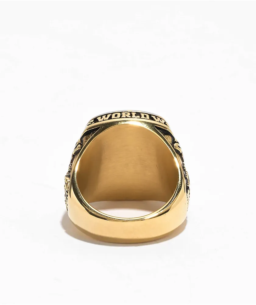 HUF Worldwide Gold Ring | Arden Fair