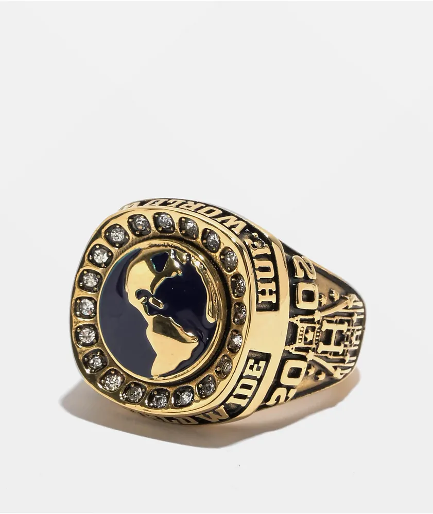 HUF Worldwide Gold Ring | Hamilton Place