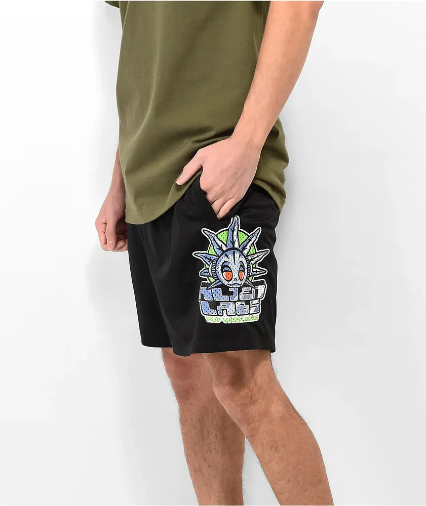 HUF x Alien Labs Black Mesh Basketball Shorts | MainPlace Mall