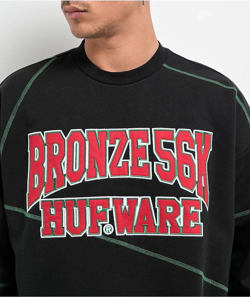HUF 新品未使用　AS SEEN ON TV CREWNECK HUF L HUF x Bronze 56K Hufware Black Crewneck Sweatshirt | Liberty Center