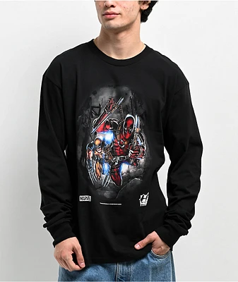 HUF x Spiderman Hanging Out Black Long Sleeve T-Shirt