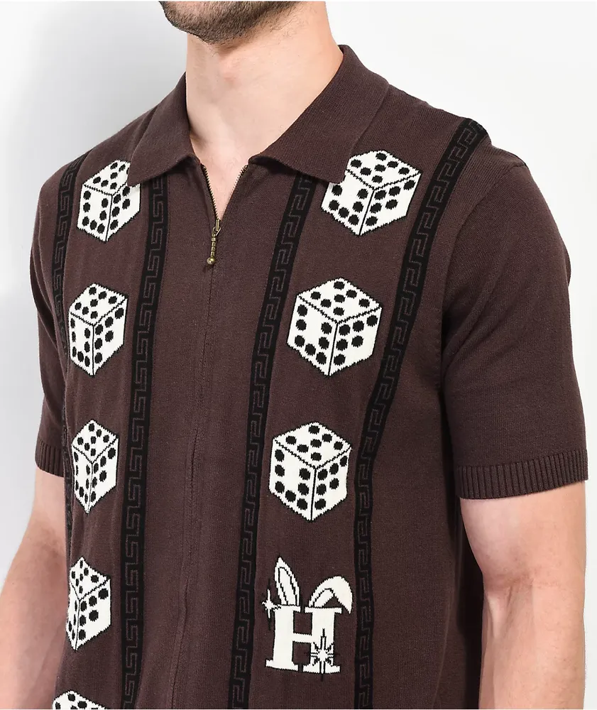 HUF x Freddie Gibbs Coffee Zip Sweater at CoolSprings Galleria in