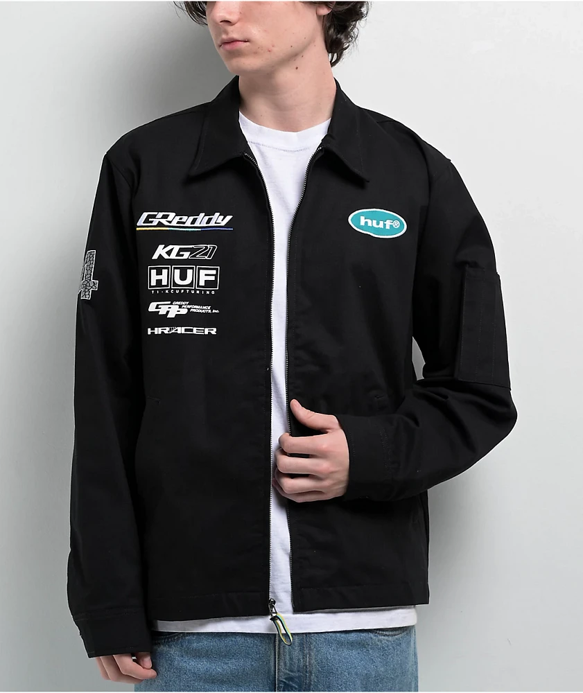 HUF x GReddy Formula Black Work Jacket at Foxvalley Mall in Aurora, IL